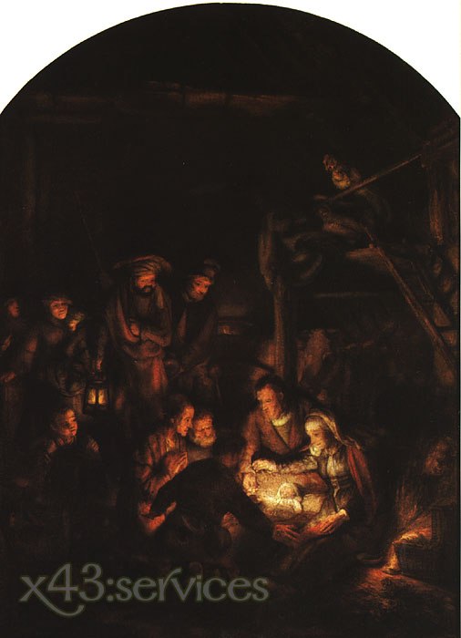 Rembrandt - Anbetung der Hirten - Adoration of the Shepherds